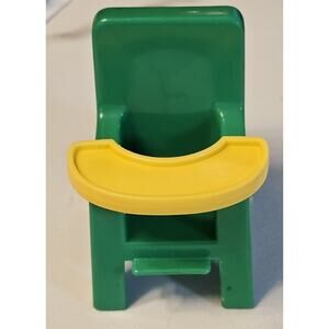 Vintage ILLCO Sesame Street Green/Yellow High Chair Jim Henson